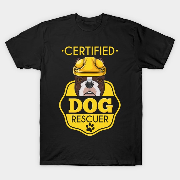 Certified Dog Rescuer T-Shirt by Shirtbubble